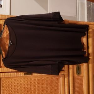 Lane Bryant 3/4 sleeve black stretchy dress top size 26/28